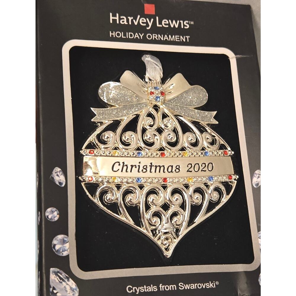 Harvey Lewis Swarovski Crystals Christmas Holiday Ornament 2020 New